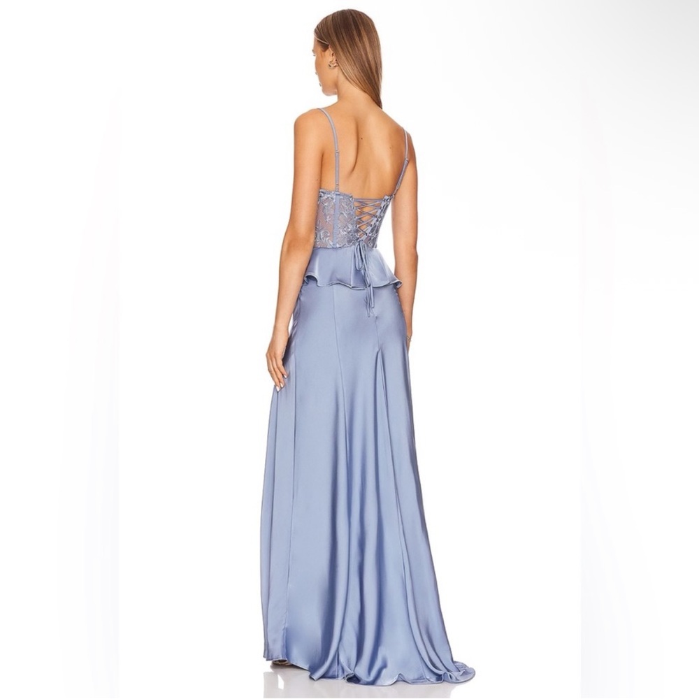 V Chapman Dianthus Gown in periwinkle/blue - Picture 3 of 5